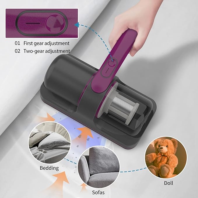 🔥 Smart & Heavy Duty Dust & Mite Vacuum Cleaner – Powerful Handheld Cleaning