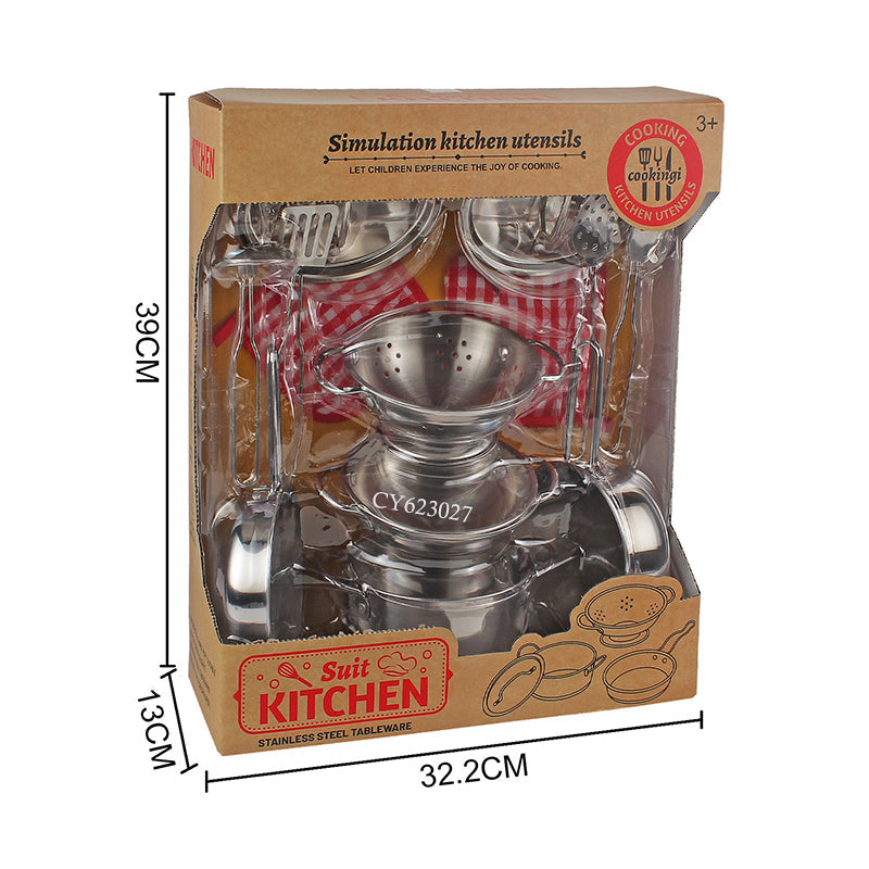 👩‍🍳 Kids Kitchen Set – Pretend Cooking Playset with Utensils, Food & Light/Sound Effects 🎵✨