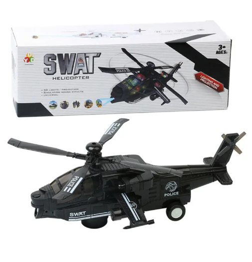 🎉 SWAT Helicopter Toy 🚀 Realistic Sounds & Lights 🔊 Battery Operated 🚁✨