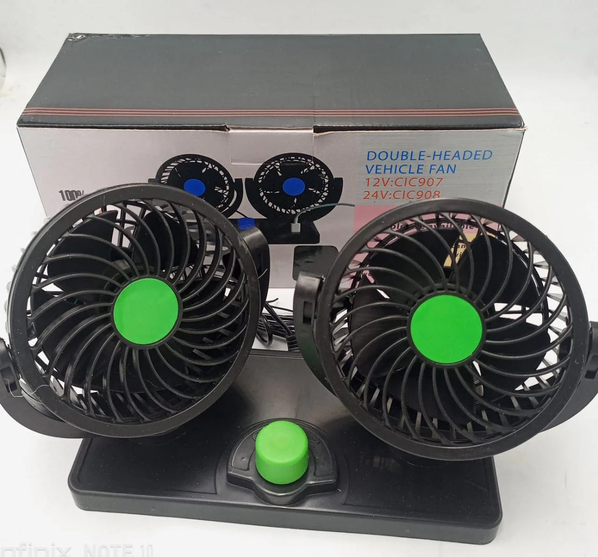 Portable Car Fan 🚗❄️ | 360° Rotatable Electric Cooling Fan with Adhesive Base & Low Noise